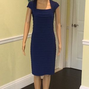 Cobalt blue fitted dress